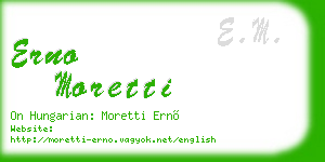 erno moretti business card